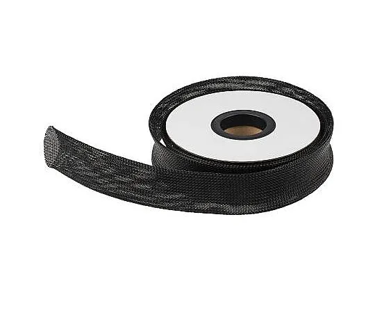 63-4616-39 RS PRO Expandable Braided PET Black Cable Sleeve, 40mm Diameter, 10m Length 408-287
