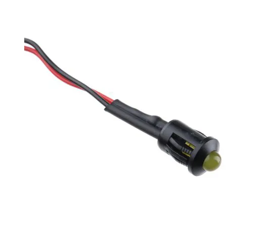 63-4585-83 RS PRO Yellow Indicator, 24 V dc, 8mm Mounting Hole Size, Lead Wires Termination 206-463