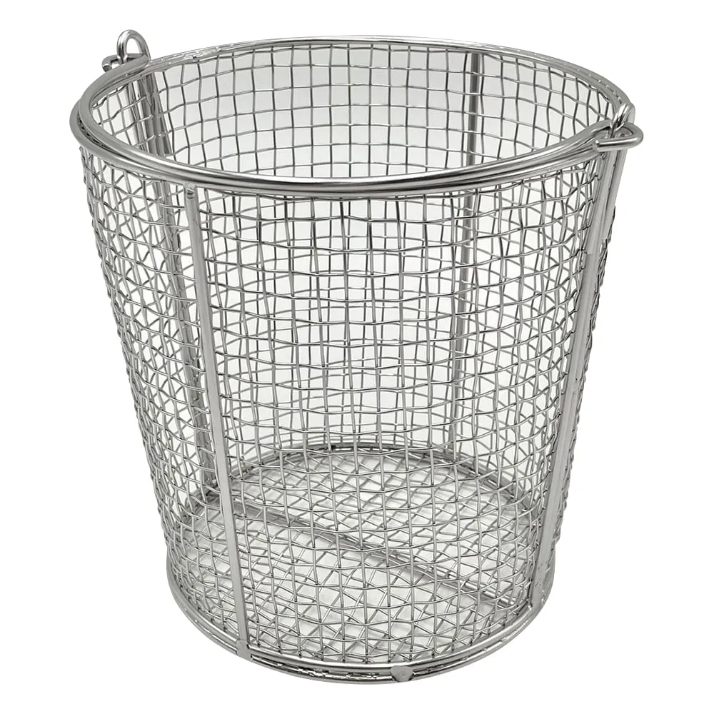 7-5331-05 Stainless Steel Round Cleaning Basket (Tapered) Small φ150 (φ125) x 150mm 0