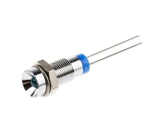63-4587-46 RS PRO Blue Indicator, 2 V dc, 6mm Mounting Hole Size, Lead Pins Termination 211-803