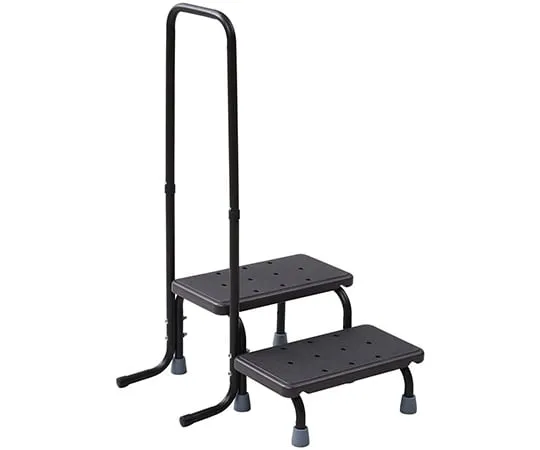 63-3972-19 Resin 2-Step Stand with Handle Safety Step Dark Brown YMP-5502HDBR