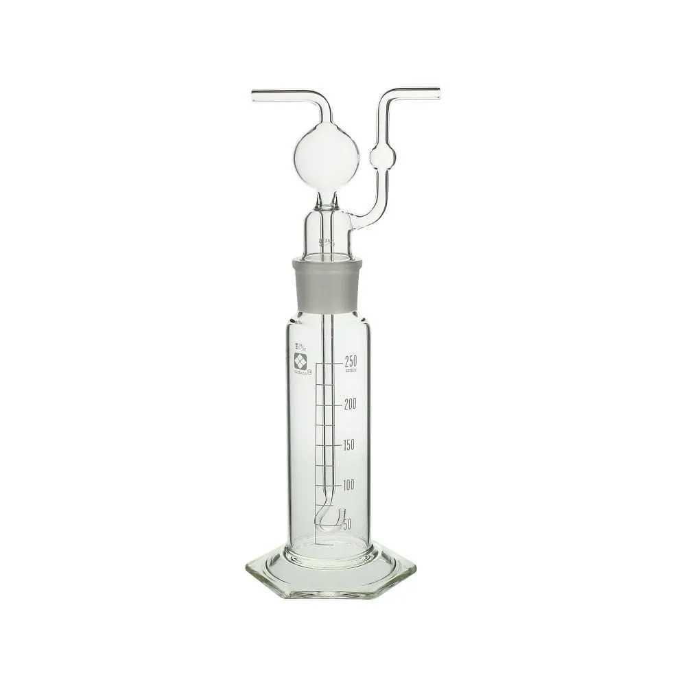 61-4424-63 Gas Cleaning Bottle Standard Ground Joint, Dressel Type 250mL 014630-250