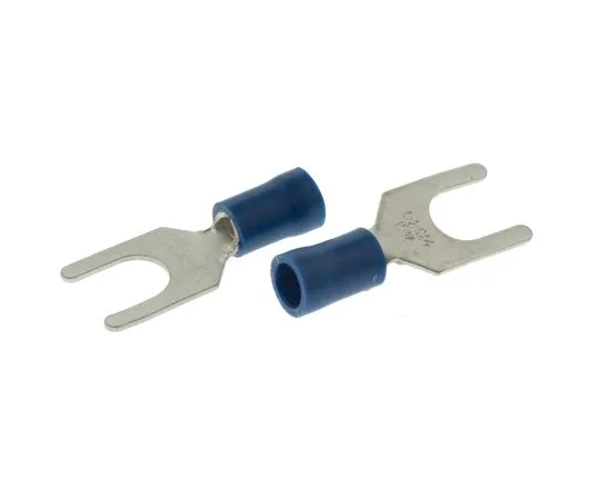 63-4641-65 RS PRO Insulated Crimp Spade Connector, 1.5mm² to 2.5mm², 16AWG to 14AWG, M6 Stud Size Vinyl, Blue 534-604