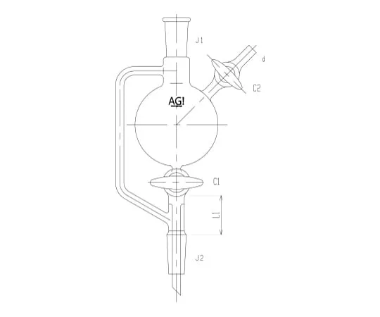 62-2110-62 Solvent Receiver Glass Cock 3686-100-3L4L