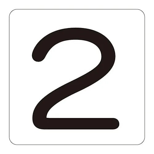 61-3414-33 Number Sticker HS-2 (5P) Large 171502