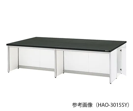 3-7761-01 Laboratory center bench (Frame type with storage space) 1800 × 1500 × 800mm HAO-1815SY