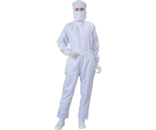 61-3230-88 Clean Room Coverall White M Size BSC-12021-W-M