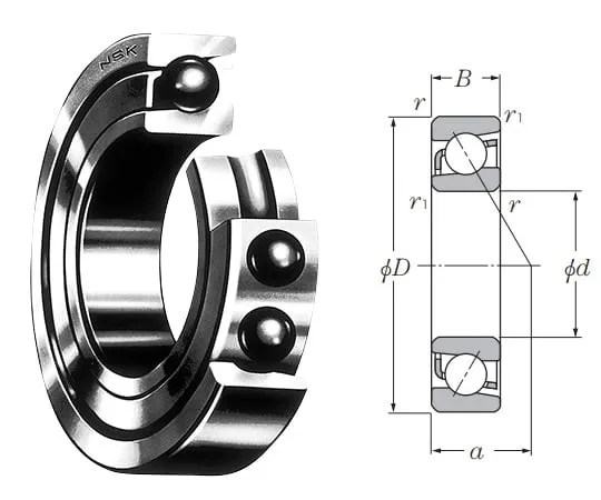 62-4955-10 Angular Contact Ball Bearing 7017A