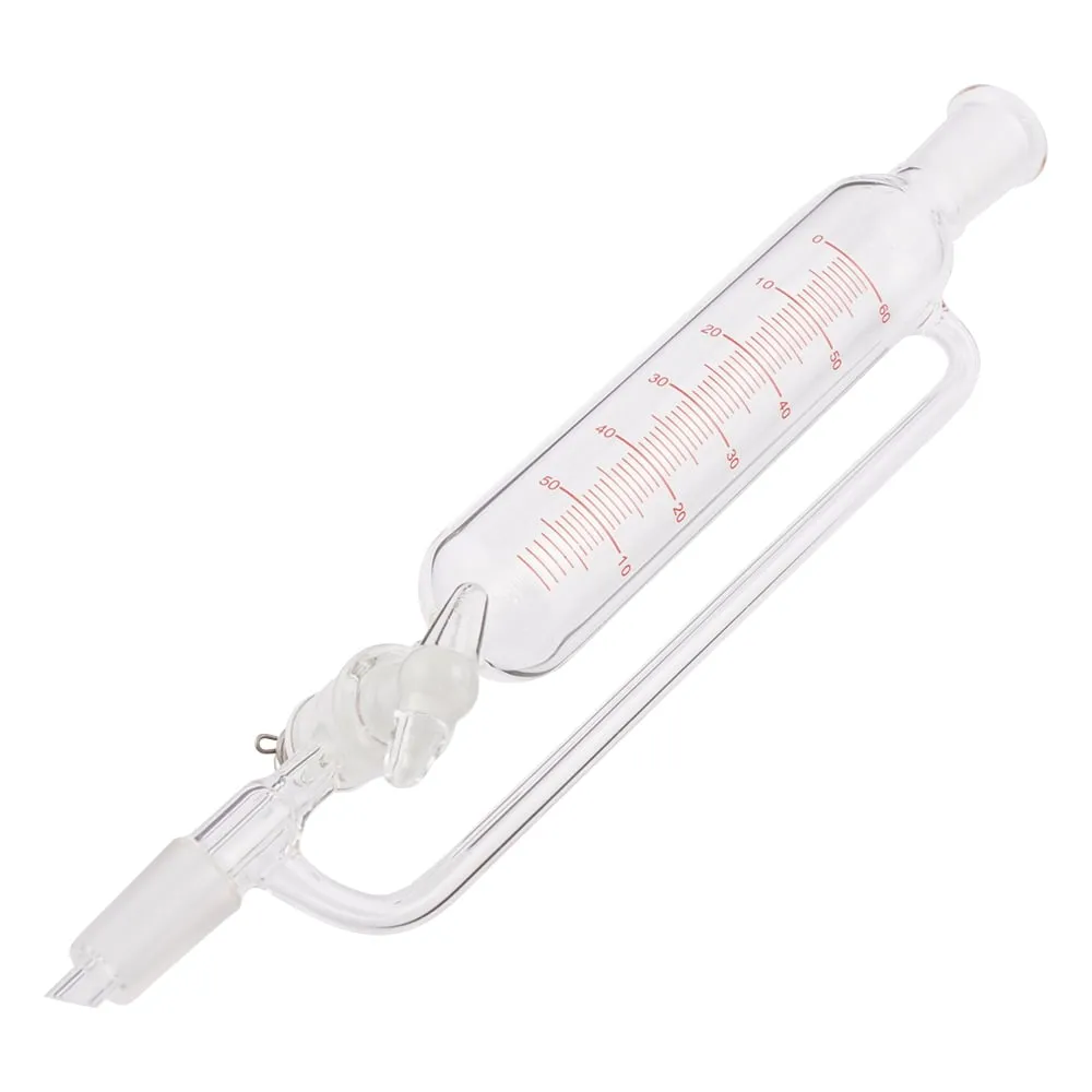 4-487-01 Cylindrical Separatory Funnel (Balance Type PTFE Cock) 60mL