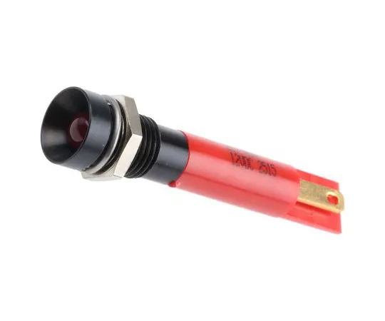 63-4586-06 RS PRO Red Indicator, 12 V dc, 8mm Mounting Hole Size, Solder Tab Termination 207-494