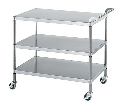 61-0014-62 Stainless Steel Wagon (Stainless Steel (SUS304)), Shelf without Guard 3 Stages Specification) 600 x 450 x 800 MN03-6045