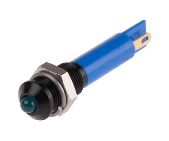 63-4585-91 RS PRO Blue Indicator, 12 V dc, 6mm Mounting Hole Size, Solder Tab Termination 206-750