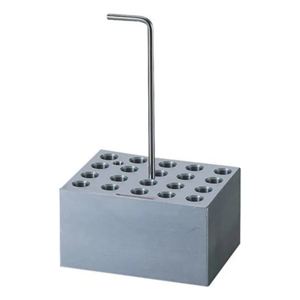 1-1189-01 Aluminum Block φ10mm Test Tube for 20 Tubes No.1