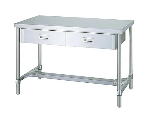 61-0009-59 Stainless Steel Workbench with Drawer (Stainless Steel (SUS430)), H Frame Specification) 600 x 450 x 800 ADH-6045