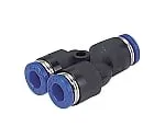 61-7639-96 Stainless Steel (SUS304) Fitting Union Y φ4 PY4SUS