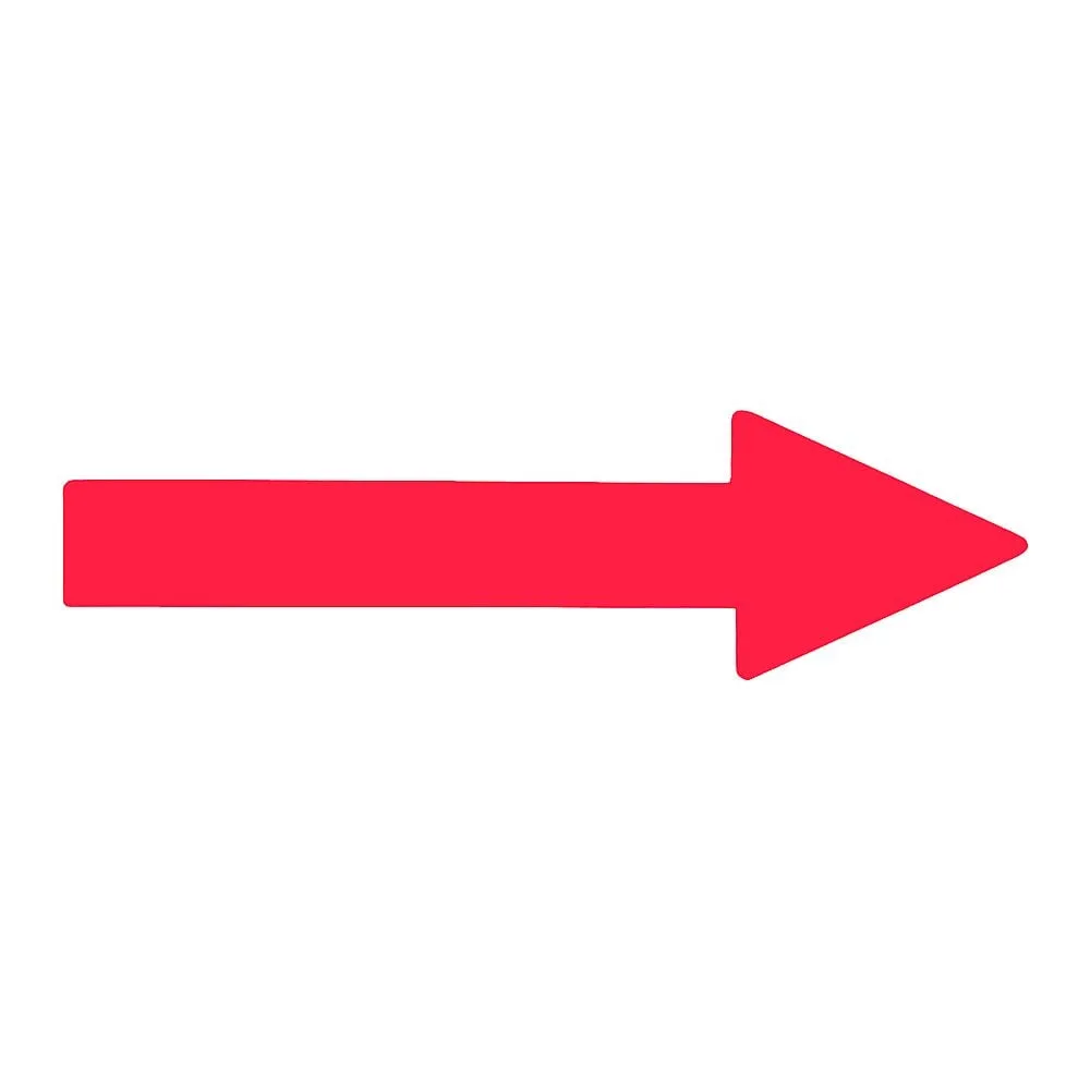 61-3408-55 Direction Indication Sticker For Identifying Tube -> (Fluorescent Red) Arrow Sticker 15 193115