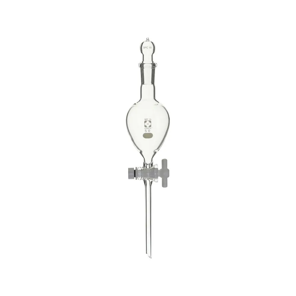 1-7798-01 SPC Separatory Round Funnel with PTFE Cock 50mL 031230-50