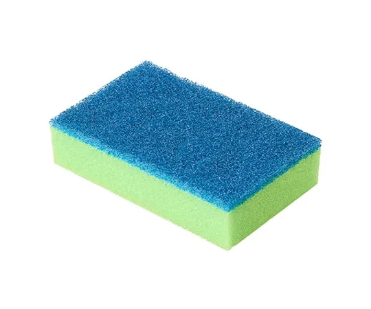 63-7319-92　［Discontinued］Scotch Bright with Blue Pad Sponge S Size Midori 115 x 75 mm　BPGRE