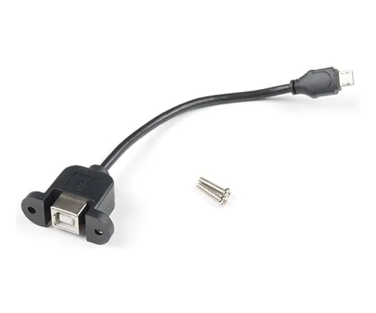 67-0420-57 Panel Mount USB-B to Micro-B Cable - 6" CAB-15463