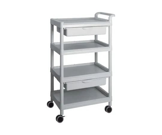 3-6643-06 Mobile Easy Cart (Tall Type/Wide 32) Gray 4 Stages Wiith Drawer ME32F