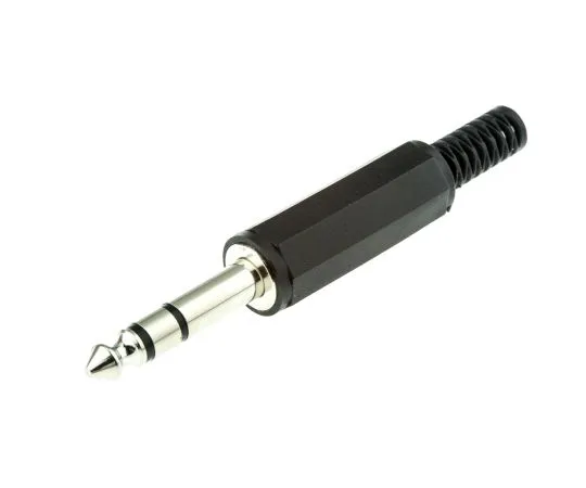 63-4610-47 RS PRO 6.35 mm Cable Mount Stereo Jack Plug, 3Pole 392-665