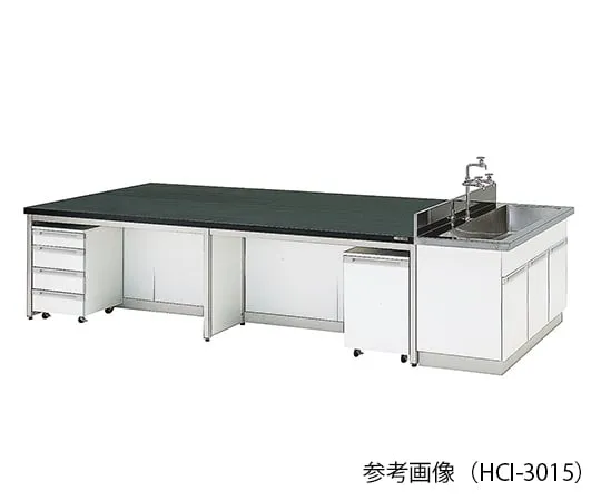 3-7922-01 Central Laboratory Bench (Frame Type) 2400 x 1200 x 800mm HCI-2412