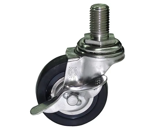 62-9222-11 Optional Caster 4pcs φ 75 with Rubber Truck Stopper (Stainless Steel metal bracket) CSR-75x4