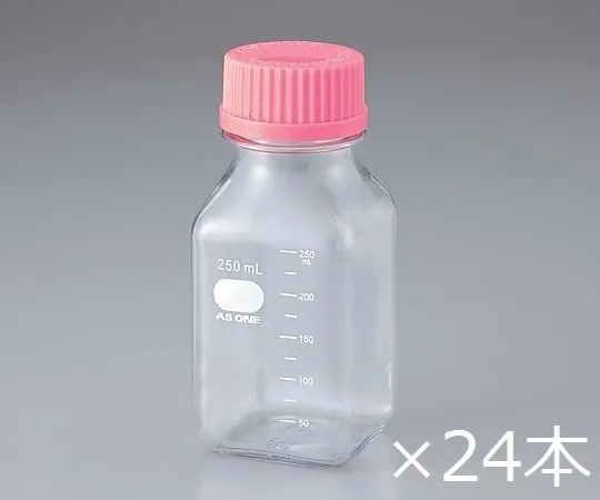 2-4130-52 Violamo Polycarbonate Square Bottle 250mL (Box Sale) 24 Pcs -