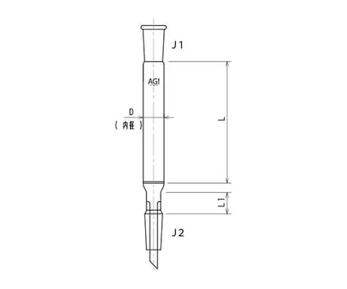 61-4711-73 Chromatography Column (Standard Taper Joint) (with Filter) 3823-10/300-3L