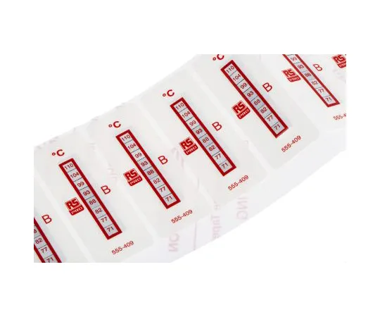 63-4645-29 RS PRO Non-Reversible Temperature Sensitive Label, 71°C to 110°C, 8 Levels 555-409