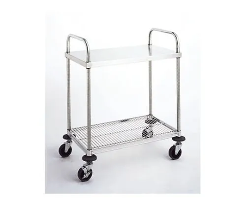 61-3796-10 W6 Type Service Wagon (Shelf Board, Column/Stainless Steel (SUS304)) D460 x W610 x H960mm W6A-S4606