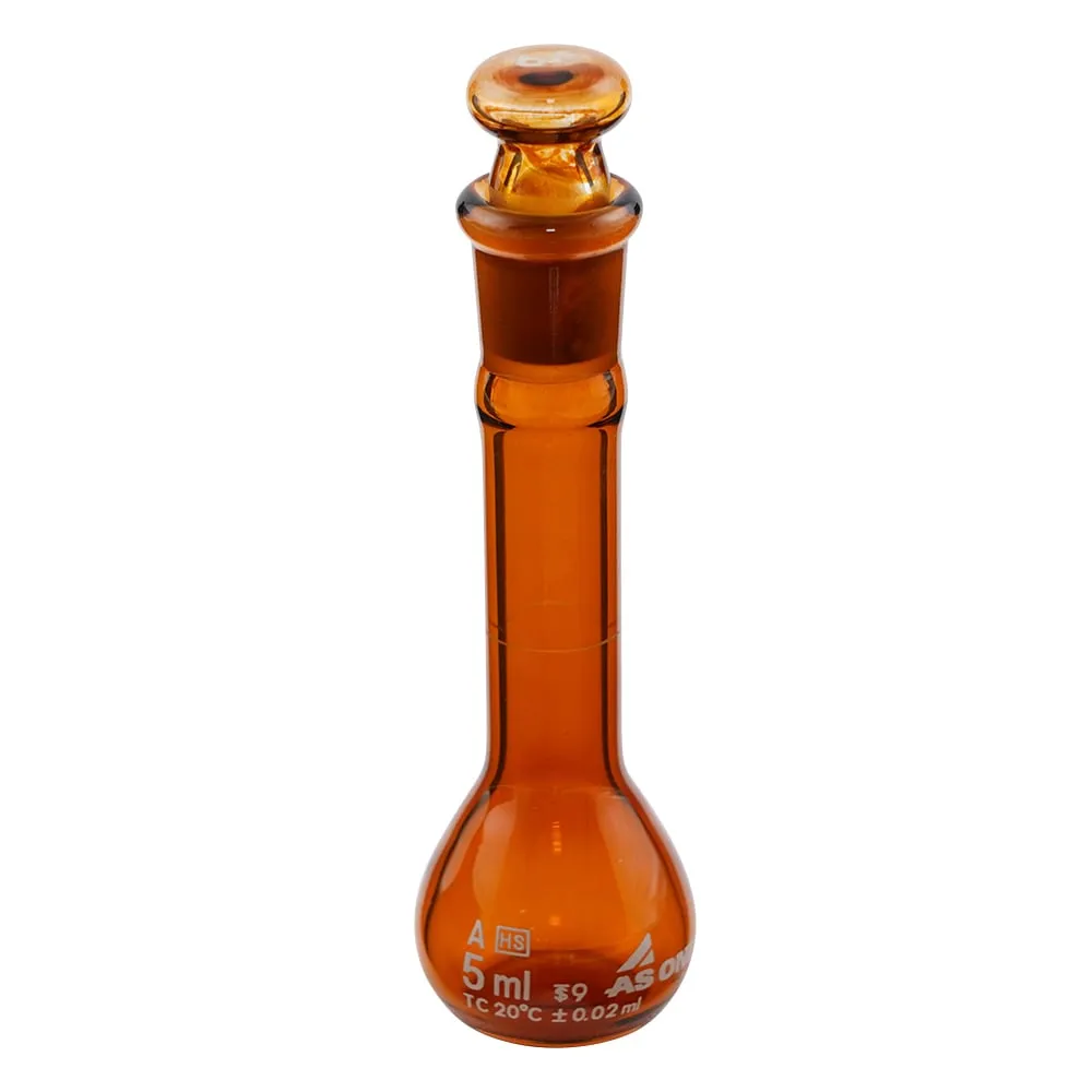 1-8565-21-24 Volumetric Flask (with JCSS Calibration) Brown 5mL