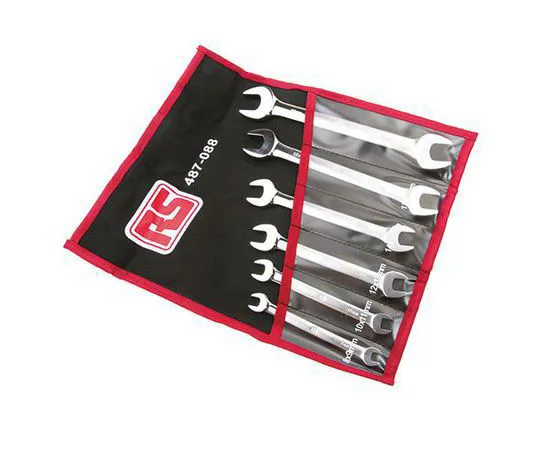 63-4633-49 RS PRO 6 Piece Chrome Vanadium Steel Spanner Set 487-088