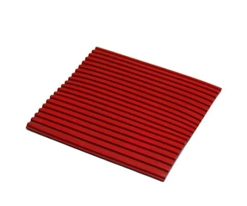 61-7407-44 Streak-Patterned Rubber (Red) 3 x 100mm Square CG3-10-1