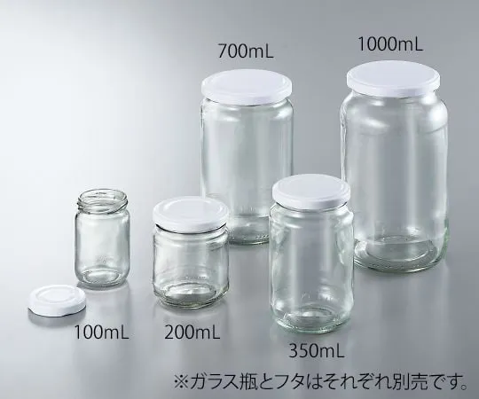 3-8408-01 Glass Bottle (Wide-Mouth) 100mL 12 Pieces 9070301