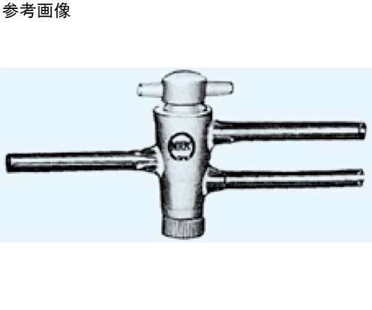 65-8677-44 On the other hand, two pipe cock (PTFE cock) branch pipe outer diameter φ6mm 1014-0619