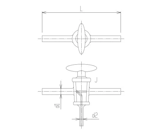 62-2090-51　［Discontinued］Purge Cock Glass Cock Without Rubber Stopper　2166-15