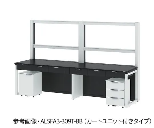 4-3370-01 Side Laboratory Table (with Steel Type/Frame Unit) 1200 x 900 x 850/1900 mm ALSFA2-129T-BB