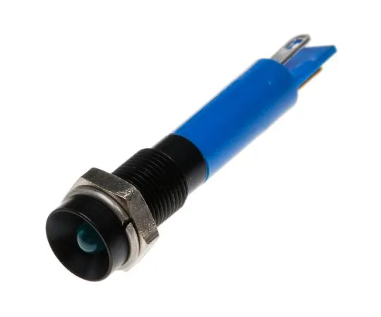 63-4585-76 RS PRO Blue Indicator, 12 V dc, 6mm Mounting Hole Size, Solder Tab Termination 206-154