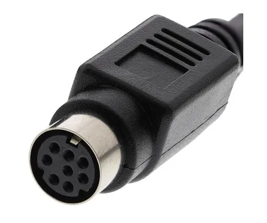 63-4628-91 RS PRO 2m 8-Way Male Plug, 8-Way Male Plug to 8-Way Female Plug, 8-Way Female Plug Black DIN Cable Assembly 463-552