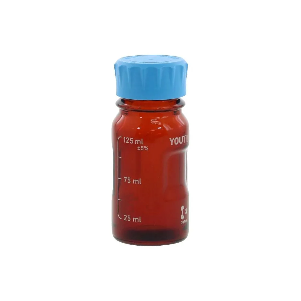 3-5912-01 Utility Screw Cap Bottle Brown 125mL 017320-125A