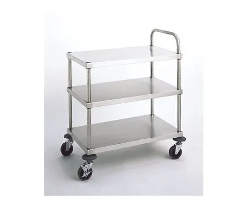 61-3796-60 W8 Type Stainless Steel Wagon (Shelf Board, Column/Stainless Steel (SUS430)) D460 x W610 x H960mm W8A-Y4606