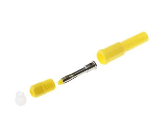 63-4626-81 RS PRO Yellow Male Banana Plug - Solder Termination, 1000V, 10A 454-328
