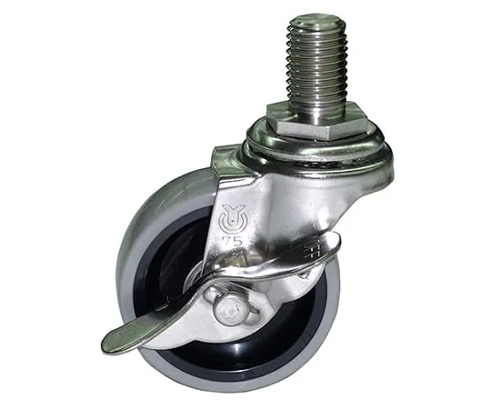 62-9222-12 Optional Caster 4pcs φ 75 with Urethane Truck Stopper (Stainless Steel metal bracket) CSU-75x4
