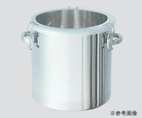 3-4802-01 Stainless Steel Airtight Container with Transparent Lid 10L φ240 x 240 x 0.7mm CTH-24-AF