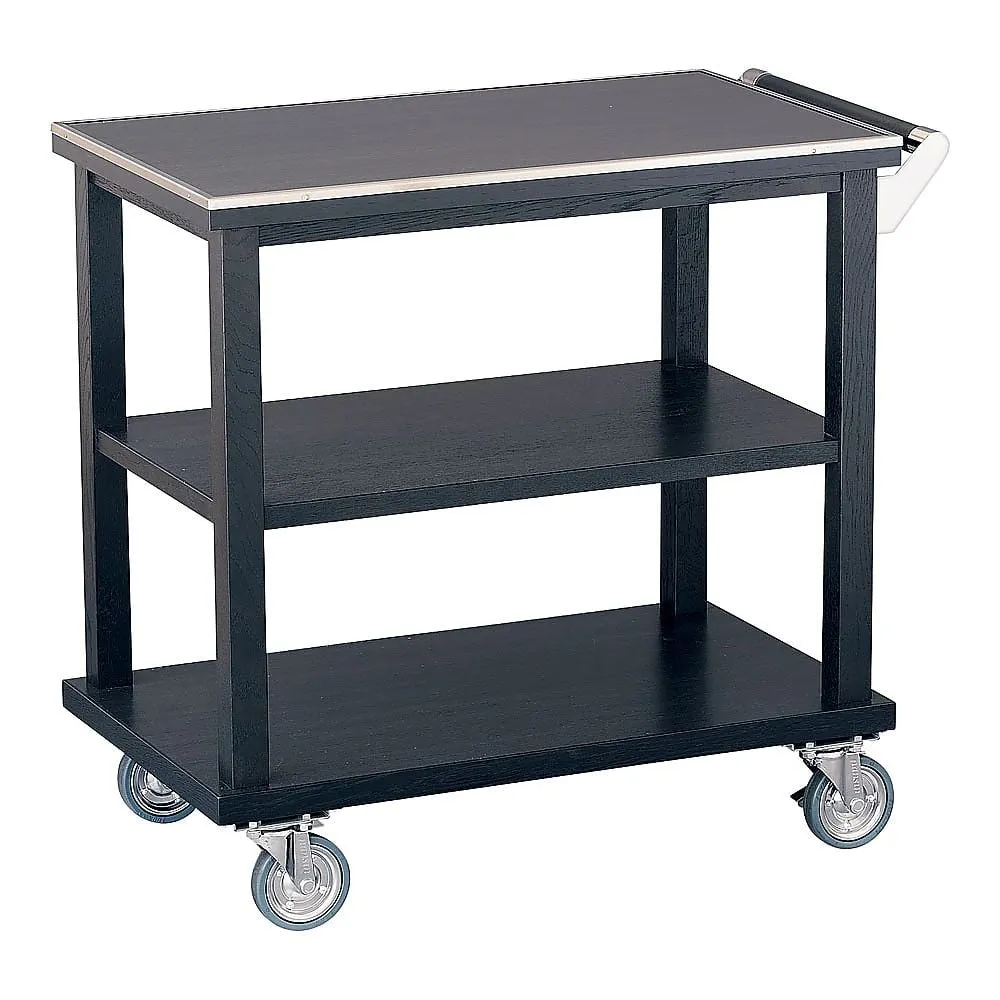 63-5704-92 Wooden Service Wagon with Handle Black