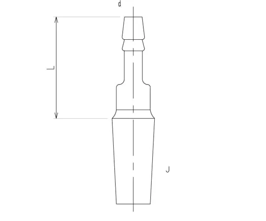 65-1837-95 Exhaust Straight Tube Male 15/20 45 mm 2400-1M