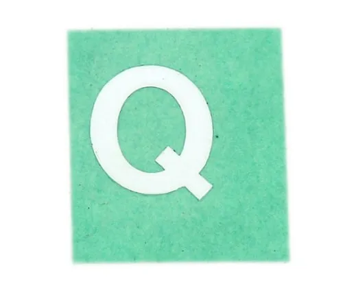 61-7397-58 Character Seal Q White 15mm CL15W-Q