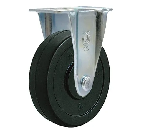 3-9498-01 Fixed caster plate type Light Weight (Material:Rubber)(Model No.SR-50RH)(Product code:63001) SR-50RH