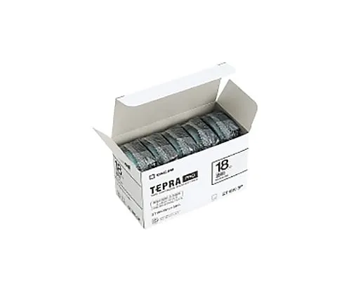 61-0601-27　［Discontinued］Tepra PRO Label Printer Tape Eco Pack 5 Pc Transparent/Black Characters 18mm　ST18K-5P